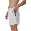imageRoadbox Mens 5 Inch Running Athletic Quick Dry Shorts with Pockets for Workout Gym ExerciseSliver Gray