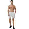 imageRoadbox Mens 5 Inch Running Athletic Quick Dry Shorts with Pockets for Workout Gym ExerciseSliver Gray