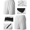 imageRoadbox Mens 5 Inch Running Athletic Quick Dry Shorts with Pockets for Workout Gym ExerciseSliver Gray