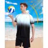 imageRoadbox Mens Swim Shirts Short Sleeve UPF 50 UV Sun Protection SPF Rash Guard Quick Dry Surf Water Beach Fishing T ShirtBlack Gradient