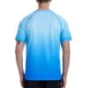 imageRoadbox Mens Swim Shirts Short Sleeve UPF 50 UV Sun Protection SPF Rash Guard Quick Dry Surf Water Beach Fishing T ShirtBlue Gradient