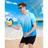 imageRoadbox Mens Swim Shirts Short Sleeve UPF 50 UV Sun Protection SPF Rash Guard Quick Dry Surf Water Beach Fishing T ShirtBlue Gradient