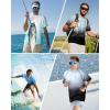 imageRoadbox Mens Swim Shirts Short Sleeve UPF 50 UV Sun Protection SPF Rash Guard Quick Dry Surf Water Beach Fishing T ShirtBlue Gradient