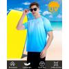 imageRoadbox Mens Swim Shirts Short Sleeve UPF 50 UV Sun Protection SPF Rash Guard Quick Dry Surf Water Beach Fishing T ShirtBlue Gradient