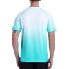 imageRoadbox Mens Swim Shirts Short Sleeve UPF 50 UV Sun Protection SPF Rash Guard Quick Dry Surf Water Beach Fishing T ShirtGreen Gradient