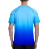 imageRoadbox Mens Swim Shirts Short Sleeve UPF 50 UV Sun Protection SPF Rash Guard Quick Dry Surf Water Beach Fishing T ShirtRoyal Blue Gradient