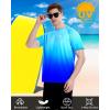 imageRoadbox Mens Swim Shirts Short Sleeve UPF 50 UV Sun Protection SPF Rash Guard Quick Dry Surf Water Beach Fishing T ShirtRoyal Blue Gradient