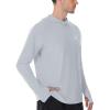 imageRoadbox Mens UPF 50 Fishing Shirt Long Sleeve UV Sun Protection Hoodies Quick Dry Rash Guard for Hiking Outdoor WorkingEco Gray