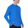 imageRoadbox Mens UPF 50 Fishing Shirt Long Sleeve UV Sun Protection Hoodies Quick Dry Rash Guard for Hiking Outdoor WorkingLake Blue