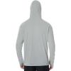imageRoadbox Mens UPF 50 Fishing Shirt Long Sleeve UV Sun Protection Hoodies Quick Dry Rash Guard for Hiking Outdoor WorkingLight Gray