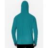 imageRoadbox Mens UPF 50 Fishing Shirt Long Sleeve UV Sun Protection Hoodies Quick Dry Rash Guard for Hiking Outdoor WorkingMalachite Green
