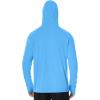 imageRoadbox Mens UPF 50 Fishing Shirt Long Sleeve UV Sun Protection Hoodies Quick Dry Rash Guard for Hiking Outdoor WorkingMedium Blue