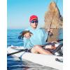 imageRoadbox Mens UPF 50 Fishing Shirt Long Sleeve UV Sun Protection Hoodies Quick Dry Rash Guard for Hiking Outdoor WorkingSky Blue