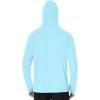 imageRoadbox Mens UPF 50 Fishing Shirt Long Sleeve UV Sun Protection Hoodies Quick Dry Rash Guard for Hiking Outdoor WorkingSky Blue