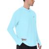 imageRoadbox Mens UPF 50 Fishing Shirt Long Sleeve UV Sun Protection Hoodies Quick Dry Rash Guard for Hiking Outdoor WorkingSky Blue