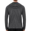 imageRoadbox Mens UPF 50 Fishing Shirts Long Sleeve UV Sun Protection SPF Hoodie Quick Dry Swim Rash Guard for Outdoor HikingDark Gray