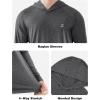 imageRoadbox Mens UPF 50 Fishing Shirts Long Sleeve UV Sun Protection SPF Hoodie Quick Dry Swim Rash Guard for Outdoor HikingDark Gray