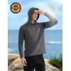 imageRoadbox Mens UPF 50 Fishing Shirts Long Sleeve UV Sun Protection SPF Hoodie Quick Dry Swim Rash Guard for Outdoor HikingDark Gray