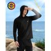 imageRoadbox Mens UPF 50 Fishing Shirts Long Sleeve UV Sun Protection SPF Hoodie Quick Dry Swim Rash Guard for Outdoor HikingFlower Gray Black