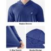 imageRoadbox Mens UPF 50 Fishing Shirts Long Sleeve UV Sun Protection SPF Hoodie Quick Dry Swim Rash Guard for Outdoor HikingGray Blue Flower