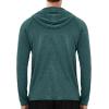 imageRoadbox Mens UPF 50 Fishing Shirts Long Sleeve UV Sun Protection SPF Hoodie Quick Dry Swim Rash Guard for Outdoor HikingGray Emerald Green
