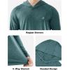 imageRoadbox Mens UPF 50 Fishing Shirts Long Sleeve UV Sun Protection SPF Hoodie Quick Dry Swim Rash Guard for Outdoor HikingGray Emerald Green