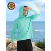 imageRoadbox Mens UPF 50 Fishing Shirts Long Sleeve UV Sun Protection SPF Hoodie Quick Dry Swim Rash Guard for Outdoor HikingLight Gray Green