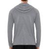 imageRoadbox Mens UPF 50 Fishing Shirts Long Sleeve UV Sun Protection SPF Hoodie Quick Dry Swim Rash Guard for Outdoor HikingLight Grey