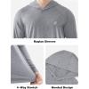 imageRoadbox Mens UPF 50 Fishing Shirts Long Sleeve UV Sun Protection SPF Hoodie Quick Dry Swim Rash Guard for Outdoor HikingLight Grey