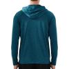 imageRoadbox Mens UPF 50 Fishing Shirts Long Sleeve UV Sun Protection SPF Hoodie Quick Dry Swim Rash Guard for Outdoor HikingPeacock Blue