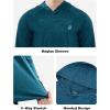 imageRoadbox Mens UPF 50 Fishing Shirts Long Sleeve UV Sun Protection SPF Hoodie Quick Dry Swim Rash Guard for Outdoor HikingPeacock Blue