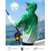 imageRoadbox Mens UPF 50 Sun Protection Rash Guard UV Outdoor Fishing Long Sleeve Shirts Swimming Hiking Shirt with ThumbholesGreen Sparkling