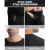 imageRoadbox Mens UPF 50 Swim Rash Guard Long Sleeve UV Sun Protection SPF Water Shirts Quick Dry for Outdoor Fishing Hiking Black
