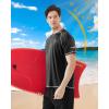 imageRoadbox Mens UPF 50 Swim Shirts Short Sleeve UV Sun Protection Rash Guard TShirt Quick Dry Water Surfing Beach TeesBlack