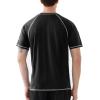imageRoadbox Mens UPF 50 Swim Shirts Short Sleeve UV Sun Protection Rash Guard TShirt Quick Dry Water Surfing Beach TeesBlack
