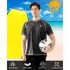 imageRoadbox Mens UPF 50 Swim Shirts Short Sleeve UV Sun Protection Rash Guard TShirt Quick Dry Water Surfing Beach TeesDark Gray