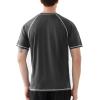 imageRoadbox Mens UPF 50 Swim Shirts Short Sleeve UV Sun Protection Rash Guard TShirt Quick Dry Water Surfing Beach TeesDark Gray