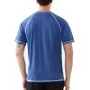 imageRoadbox Mens UPF 50 Swim Shirts Short Sleeve UV Sun Protection Rash Guard TShirt Quick Dry Water Surfing Beach TeesDeep Blue