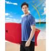 imageRoadbox Mens UPF 50 Swim Shirts Short Sleeve UV Sun Protection Rash Guard TShirt Quick Dry Water Surfing Beach TeesDeep Blue