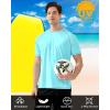 imageRoadbox Mens UPF 50 Swim Shirts Short Sleeve UV Sun Protection Rash Guard TShirt Quick Dry Water Surfing Beach TeesIce Blue