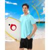 imageRoadbox Mens UPF 50 Swim Shirts Short Sleeve UV Sun Protection Rash Guard TShirt Quick Dry Water Surfing Beach TeesIce Blue