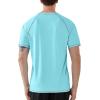 imageRoadbox Mens UPF 50 Swim Shirts Short Sleeve UV Sun Protection Rash Guard TShirt Quick Dry Water Surfing Beach TeesIce Blue