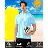 imageRoadbox Mens UPF 50 Swim Shirts Short Sleeve UV Sun Protection Rash Guard TShirt Quick Dry Water Surfing Beach TeesLight Blue