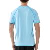 imageRoadbox Mens UPF 50 Swim Shirts Short Sleeve UV Sun Protection Rash Guard TShirt Quick Dry Water Surfing Beach TeesLight Blue
