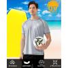 imageRoadbox Mens UPF 50 Swim Shirts Short Sleeve UV Sun Protection Rash Guard TShirt Quick Dry Water Surfing Beach TeesLight Gray