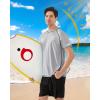 imageRoadbox Mens UPF 50 Swim Shirts Short Sleeve UV Sun Protection Rash Guard TShirt Quick Dry Water Surfing Beach TeesLight Gray