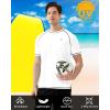 imageRoadbox Mens UPF 50 Swim Shirts Short Sleeve UV Sun Protection Rash Guard TShirt Quick Dry Water Surfing Beach TeesWhite