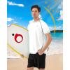 imageRoadbox Mens UPF 50 Swim Shirts Short Sleeve UV Sun Protection Rash Guard TShirt Quick Dry Water Surfing Beach TeesWhite