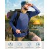imageRoadbox Mens UPF 50 UV Sun Protection Shirts Outdoor Long Sleeve SPF Rash Guard for Fishing Hiking Swimming Running2 Pack  Orange  Ocean Blue