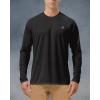 imageRoadbox Mens UPF 50 UV Sun Protection Shirts Outdoor Long Sleeve SPF Rash Guard for Fishing Hiking Swimming RunningBlack